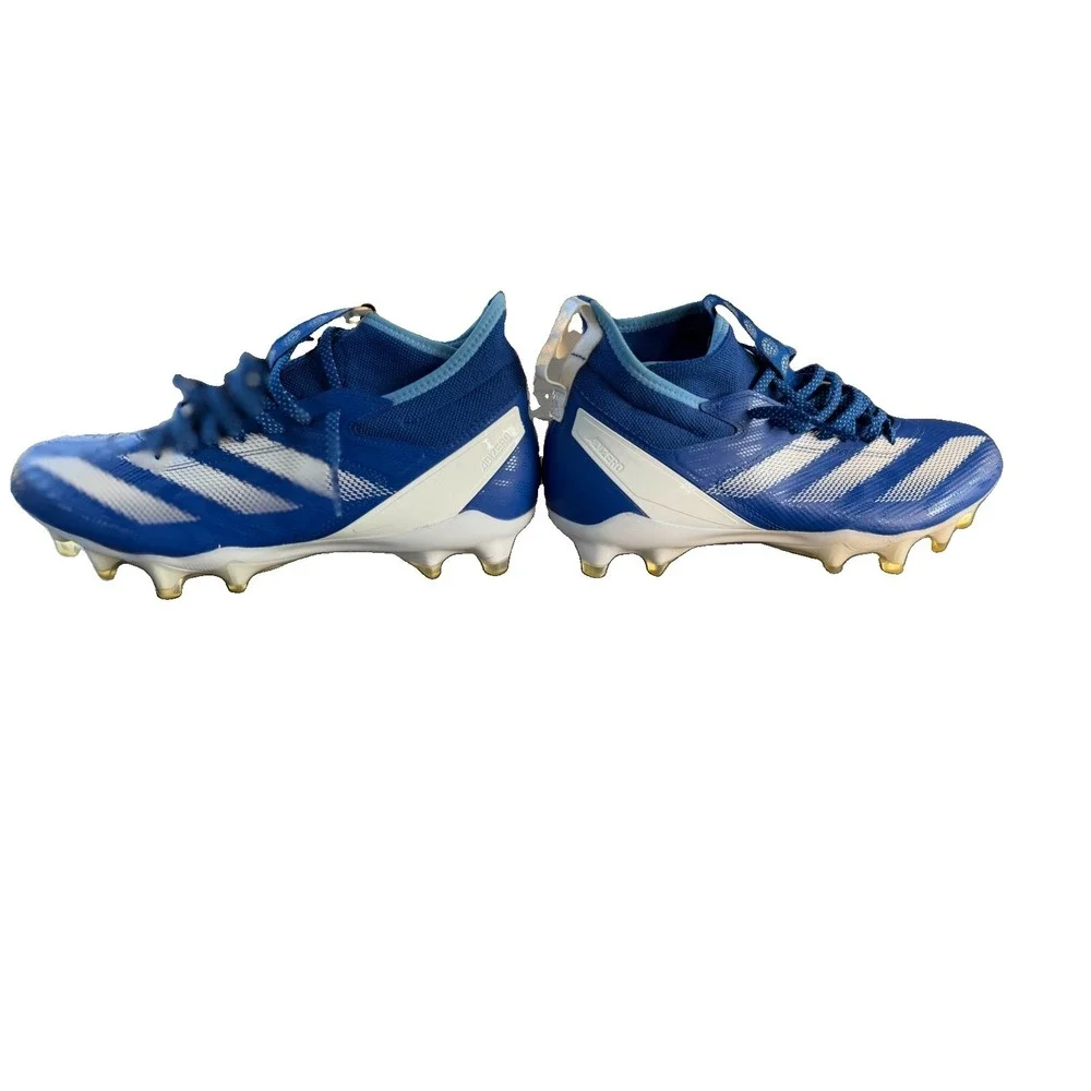Adidas ADIZERO FOOTBALL CLEATS Men's Size 9 1/2 Royal Blue/White